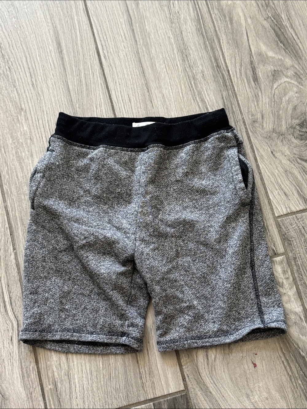 Nordstrom Grey Knit Athletic Shorts with Black Waistband